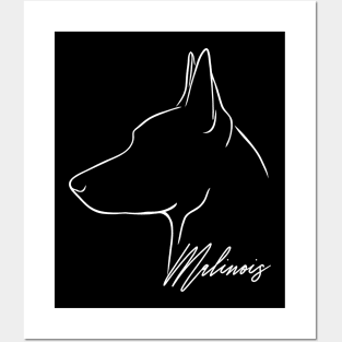 Proud K9 Belgian Malinois Profile dog Posters and Art